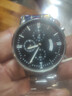 爆款男士时尚日历手表男款韩版手表不锈钢石英腕表 银色 实拍图