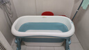 世纪宝贝（babyhood）泡澡桶 家用成人浴桶可折叠洗澡桶 儿童浴缸二胎游泳桶 322蓝 实拍图