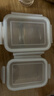 GLASSLOCK进口钢化玻璃保鲜盒微波炉专用加热饭盒密封两件套带分隔便当包 实拍图