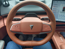 安牛 手缝方向盘套真皮头层牛皮汽车把套防滑皮套四季通用型透气吸汗 头层牛皮棕色无孔 实拍图
