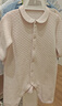 优衣库婴幼儿宝宝压线连体衣长袖爬爬服婴儿衣服478819 31 米色 90cm 实拍图