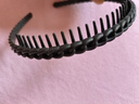 黎倾带齿防滑洗脸编发发箍黑磨砂束发卡头箍碎发整理器男女 实拍图