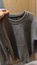 罗蒙一体绒高级感圆领毛衣男士装秋冬季款加绒加厚保暖打底针织衫衣服 浅灰色 XL 实拍图