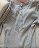 优衣库女装罗纹亨利领T恤/长袖修身短款内搭打底25新款479591 02 浅灰色 L /160/88A 实拍图