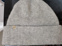 CACUSS帽子女秋冬纯羊毛针织帽时尚保暖毛线帽女防风护耳套头帽 云银灰 实拍图