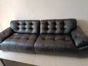 法莎蒂云朵头层牛皮沙发意式复古客厅黑色中古太空云端沙发 2.8米多人位（靠背自带可充电） 【豪华版·Q弹坐感】2.8mm加厚半青头层牛皮 实拍图