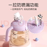 贝亲儿童牛奶杯1-3岁宝宝喝水喝奶PPSU直饮奶瓶双吸管水杯 绿色330mL 实拍图