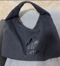 adidas「云朵包」牛仔风大容量运动挎包女子阿迪达斯官方三叶草 黑色 NS 实拍图