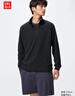 优衣库男装柔滑弹力摇粒绒半拉链套头衫/长袖25秋冬新款481184 09 黑色 XL /180/108B 实拍图