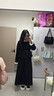 蝶娇诺（DIEJIAONUO）连衣裙女装2025年冬季新款韩系小香风千金感氛围感穿搭女套装复古 黑灰套装+腰带 S 实拍图