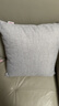 思篇沙发抱枕靠垫客厅加厚纯色亚麻简约汽车办公室腰枕床头靠枕靠背 灰色(加厚素色亚麻) 45*45cm抱枕套+枕芯 实拍图