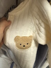 婧麒（JOYNCLEON）婴儿保暖连体衣秋冬季宝宝夹棉衣服哈衣新生儿空气棉睡衣爬服 斜开黄色小熊 66cm 实拍图