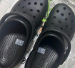 CROCS卡骆驰厚底云朵洞洞鞋时尚百搭户外沙滩鞋女鞋|206750 黑色-001(含智必星) 36 /37(230mm) 实拍图