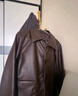 优衣库女装仿皮短茄克/外套休闲时尚翻领夹克480060 38 深褐色 XL /165/92A 实拍图