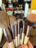 魅丝蔻（MSQ）12支摩卡动物毛化妆刷套装散粉刷腮红刷鼻影刷眼影刷羊毛美妆工具 实拍图