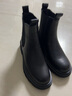 井迈切尔西马丁靴男潮中帮英伦风短靴男士黑色秋冬季低帮加绒高帮皮鞋 黑色高帮【四季款】 44 皮鞋码 实拍图