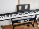 特伦斯电子琴88键折叠琴成人儿童初学电钢键盘教学乐器V10便携钢琴 典雅黑+原装琴包+Z型琴架 实拍图