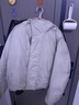 优衣库合作款/女装男装PUFFTECH空气棉服连帽外套480064 02 浅灰色 L 实拍图