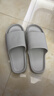 洁丽雅拖鞋男夏浴室洗澡防滑家居室内EVA大码男士凉拖鞋居家用夏季防臭 灰色 45-46 【标准码】 实拍图