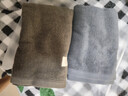 洁丽雅（Grace）新疆长绒棉A类毛巾2条装 纯棉加厚柔软面巾吸水洗脸巾 深灰+深棕 实拍图