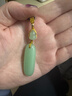 天然和田玉平安无事牌汽车钥匙扣挂坠浅青简约吊坠高档男女款挂饰 钥匙扣 实拍图