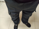 Homlean美式机能伞兵工装裤男秋冬加绒保暖阔腿休闲加厚长裤S6603深灰3XL 实拍图