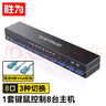 胜为KVM切换器8口 VGA八进一出多电脑切换器  显示器USB键鼠共享配KVM线 DVK0008G 实拍图