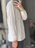 优衣库男装女装柔软圆领T恤/休闲长袖上衣25秋冬新款479783 00 白色 M /170/92A 实拍图