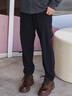 海澜之家（HLA）休闲裤男款轻商务时尚直筒裤子男夏季 黑色86 2XL 185/92A 推荐163~176斤 实拍图