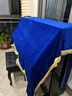 易陶得钢琴罩全罩加厚金丝绒简约防尘立式盖布电钢琴防尘罩琴披凳套罩子 宝蓝色流苏 全披单件(200*145cm） 实拍图