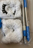 雅高 旋转拖把配件共2拖把头+加粗拖把杆+圆盘吸水拖地神器墩布拖布 实拍图