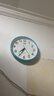康巴丝（Compas）挂钟 静音简约钟表客厅石英钟表挂墙时钟 c2855 蓝色 26cm 实拍图