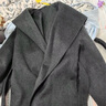 三彩【100绵羊毛】2025冬季新款连帽双面呢大衣毛呢外套M 深邃灰 M 160/84A 实拍图