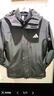 adidas拒水加绒内胆三合一连帽外套男女秋冬阿迪达斯官方轻运动 黑色   XL 实拍图