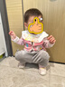巴拉巴拉【荣信乐乐趣IP】巴拉巴拉宝宝长裤女童冬季运动裤可爱加绒保暖 晨灰20131 80 实拍图