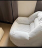 懒人沙发豆袋单人可睡觉可躺卧人类狗窝阳台椅子客厅小沙发睡觉窝 米白脚踏【环保颗粒】透气灯芯绒 实拍图