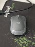 罗技（Logitech）M185鼠标 无线鼠标 办公鼠标 对称鼠标 黑色灰边 带无线2.4G接收器 实拍图