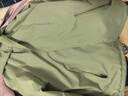 短款外套女春夏新款纯色双层连帽小风衣宽松胖MM休闲户外防风上衣 豆绿色 【短款外套女】春秋夏可穿 L 建议【100-115斤】 实拍图