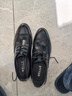 百丽男鞋2025商务正装休闲增高软底真皮鞋 黑色A2248（布洛克款） 40 实拍图