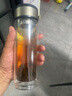 【京东物流配送】高硼硅双层玻璃杯大容量泡茶杯水杯子茶水分离杯 【双层加厚】茶杯350ml1只 实拍图