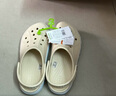 卡骆驰（CROCS）洞洞鞋贝雅卡骆班轻便耐磨一脚蹬休闲鞋|205089 冬日白/彩色-1LI 39 (240mm) 实拍图