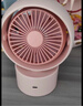 得力（deli）充电摇头电风扇小风扇办公室桌面风扇小型迷你便携usb充电风扇宿舍户外露营台式摇头电扇LK107粉 实拍图