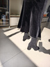 达芙妮加绒气质百搭短靴粗跟中筒瘦瘦靴软底高跟女靴4622607082 黑色 38 实拍图