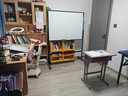 得力白板写字板120*90cm H型碳钢支架式磁吸书写移动升降办公会议黑板家庭辅导培训33715【升级双面】 实拍图