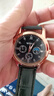 【网红爆款】商务腕表石英运动表休闲皮带男女手表 黑色 实拍图