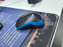 罗技（Logitech）M185鼠标 无线鼠标 办公鼠标 对称鼠标 黑色蓝边 带无线2.4G接收器 实拍图