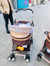 逗逗熊多功能双胞胎婴儿推车轻便高景观可坐可躺拆分折叠双人儿童手推车 豪华版卡其色【可拆分双胞胎】 实拍图