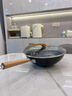 浣莱日本品牌超轻纯铁锅炒菜锅家用正品铁锅不粘锅无涂层老式圆底炒锅 30CM【已开锅】超轻防锈款+防滑锅底 30cm 实拍图