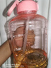 炊大皇塑料杯大容量吨吨桶运动水壶塑料水杯粉色2200ml 实拍图