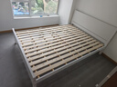 兴瑀汇实木床1.5米1.8m新中式双人床胡桃色木床主卧家用现代简约单人 白色床 1.5米*2米框架结构 实拍图